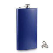 Navy Blue 18/8 Stainless Steel 12OZ Hip Flask - Flasks for Liquor with Funnel