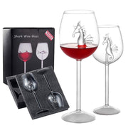 Hippocampus Wine Crystal Flutes Goblets Red Wine Glasses Novelty Gift for Wine Lovers Bar Home Party Glass Set of 2