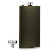 Dark Green 18/8 Stainless Steel 12OZ Hip Flask - Flasks for Liquor with Funnel