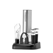 High-end Rechargeable Electric Wine Opener with Charging Base 2-in-1 Aerator & Pourer Foil Cutter 2 Vacuum Preservation Stoppers