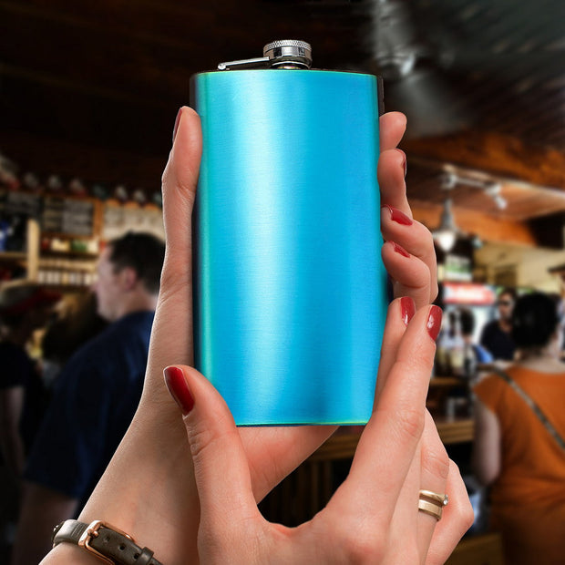 Colorful 18/8 Stainless Steel 12OZ Hip Flask - Flasks for Liquor with Funnel